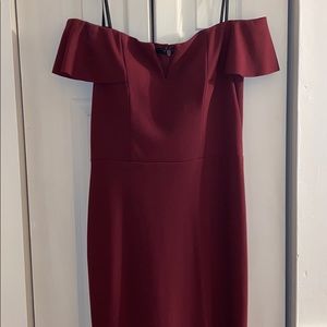 Off the shoulder evening gown